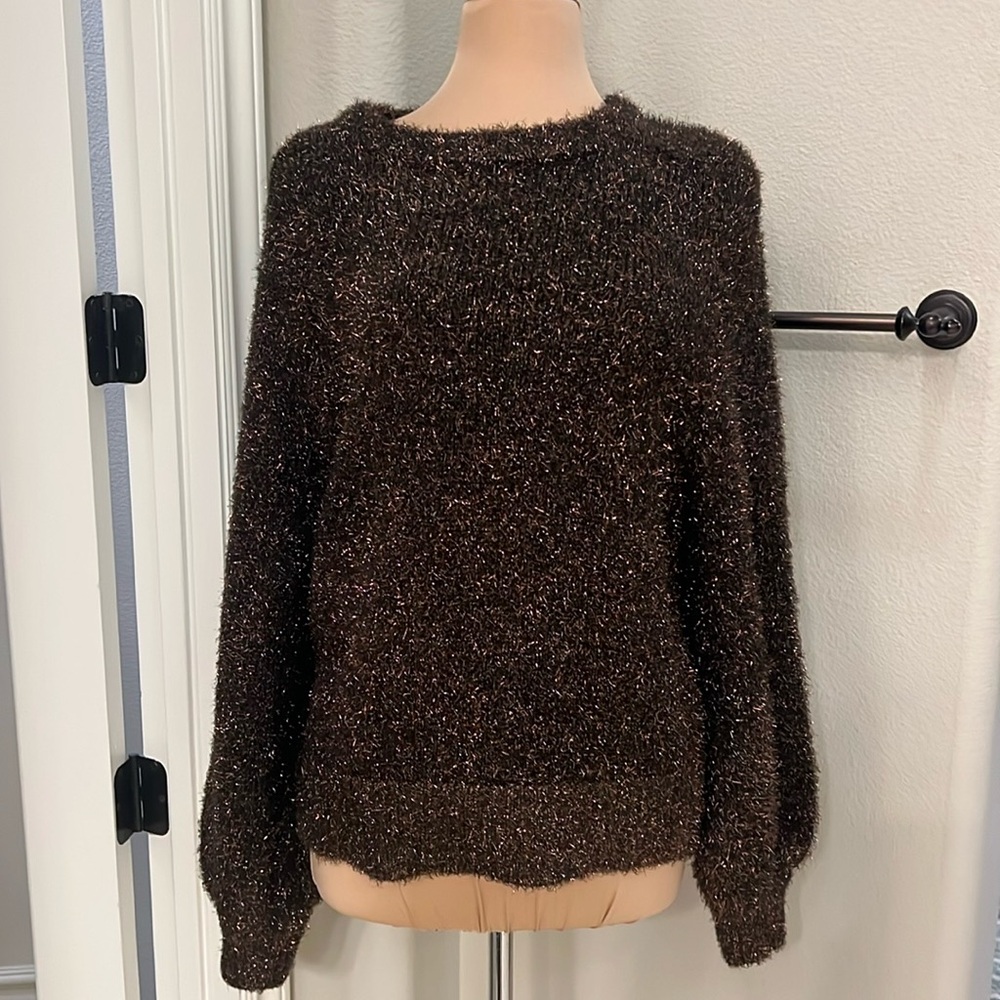 Loft Bronze Metallic Sweater NWT